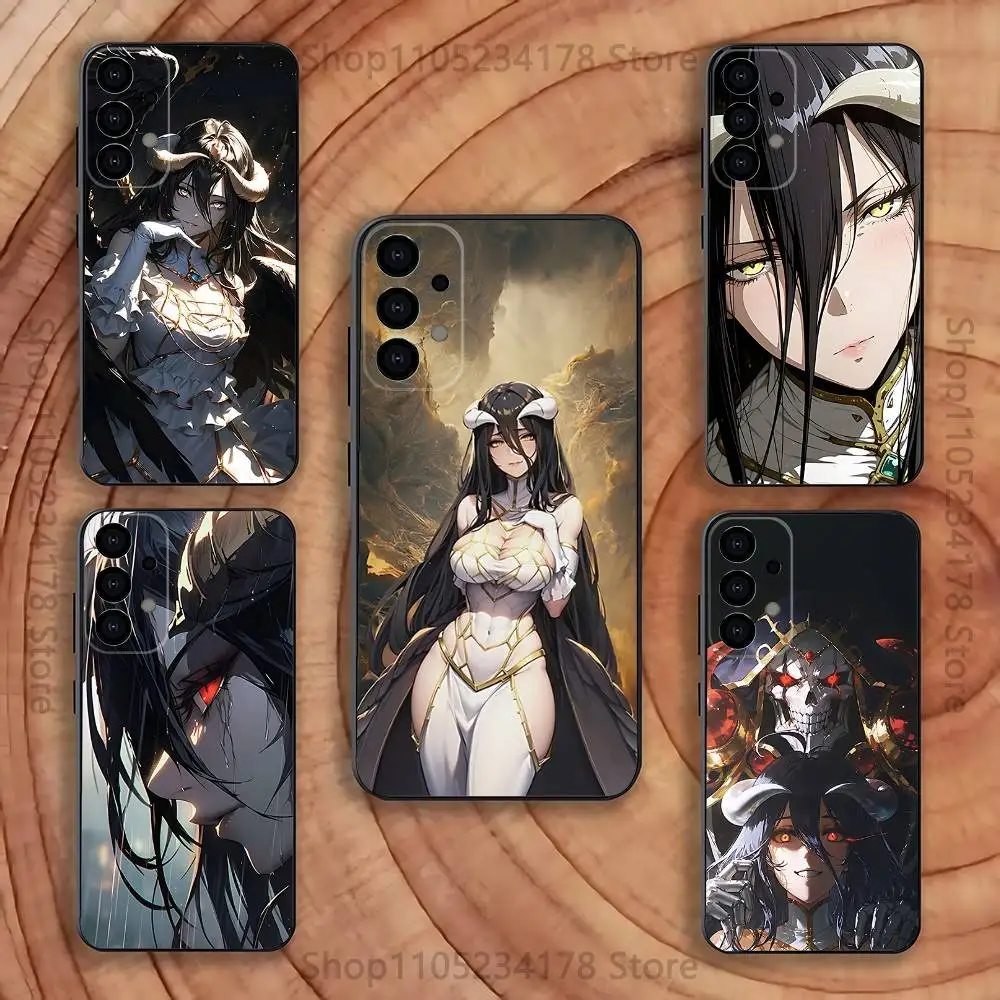 

A-Albedo Cartoon O-Overlord Phone Case For Samsung S25,S24,S21,S22,S23,S30,Ultra,S20,Plus,Fe,Lite,5G Black Cover