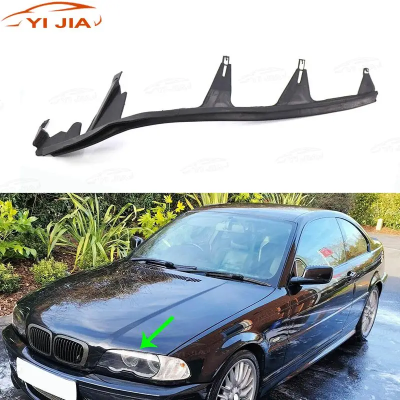 

For BMW 3 Series E46 M3 2001-2006 Car Front Upper Headlight Cover Strip Set Trims Headlight Sealing Strip Gasket 63128384489