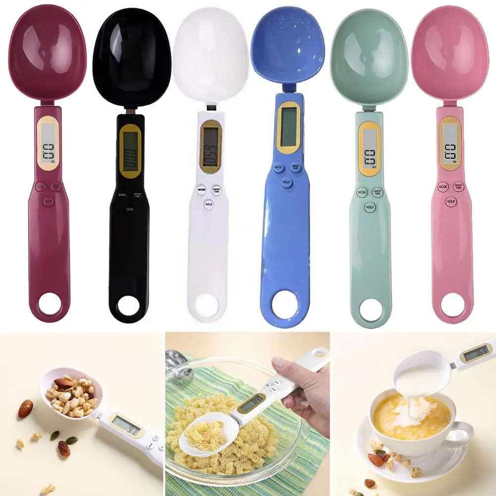 23cm Digital Measuring Spoon Scale High Precision 500g/0.1g LCD Display Electronic Food Dispensing Condiments Weighing Scoop