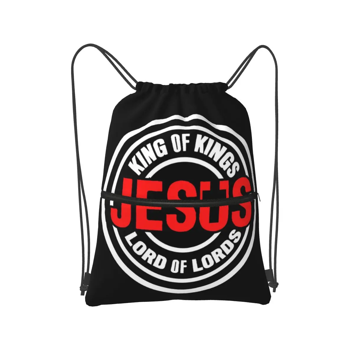 Jesus Christ Yeshua Backpacks Fashion Drawstring Bundle Pocket Sports Bag Book Bags for Travel Students