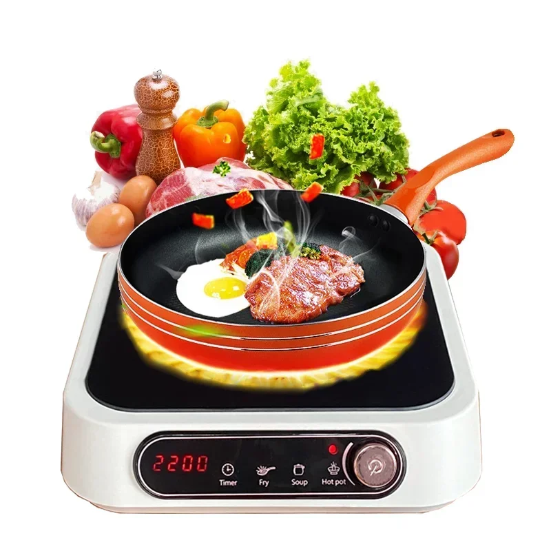 Hot Sales2200W Knob Touch Soup Hot Pot Barbecue Tea Coffee Multi-functional Square Infrared Cooker