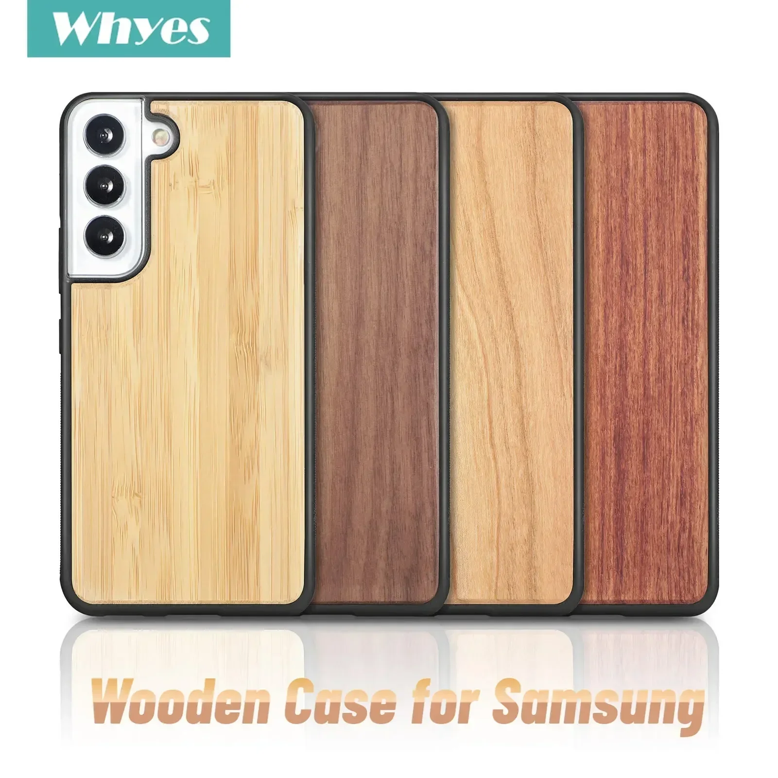 Solid Wood Phone Case for Samsung Galaxy S23 S22 Ultra Plus S24 Ultra Plus Real Wood Phone Cover FREE Custom Personalized Gift