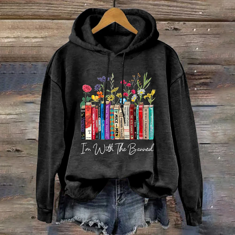 Books And Foerwer Women's Hoodie Fashion Trned Pullover Women's Sweatshirts Fall New Female YK2 Clothes Loose Streetwear Tops