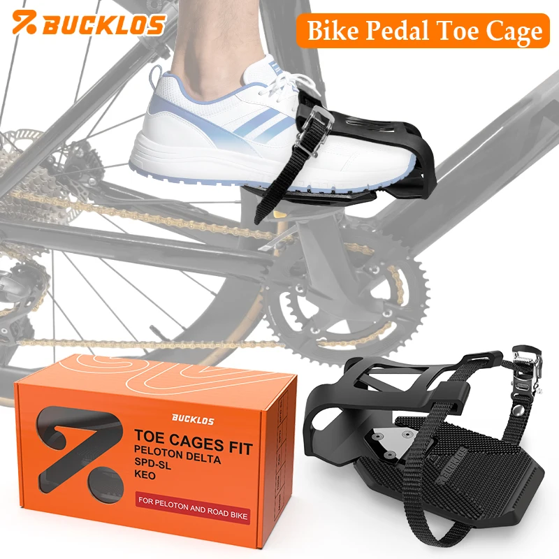 

BUCKLOS Bike Pedal Platform Cage Mountain Road Bicycle Clipless Platform Fit for Delta/SPD-SL System Bike Pedal Toe Cage