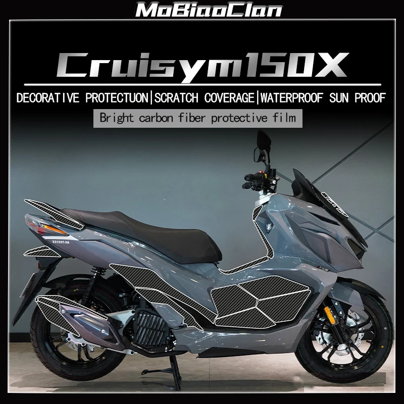 

For SYM CRUISYM 150X Motorcycle 6D carbon fiber stickers body film decoratin and protection sticker accessories