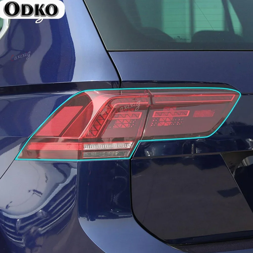 Car Headlight Protective Film Headlamp Transparent Black TPU Sticker For Volkswagen VW Tiguan 2017 2018 2019 2020 Accessories