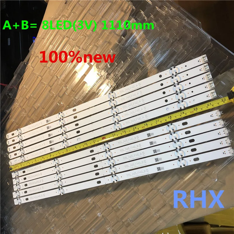 5set=50pcs LED Backlight Strip for  55UJ6300 55UJ6307 55UJ635V 55UJ634V 55UJ630V 55LJ5500 55UJ635 55UJ63_UHD 55LJ55_FHD A B