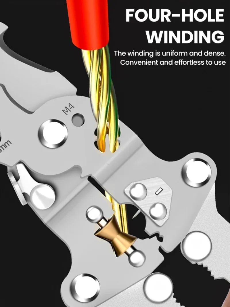 Fususbe سلك تجريد كماشة اختبار الجهد كابل قطع العقص كماشة متعددة الوظائف سلك متجرد كماشة كهربائي