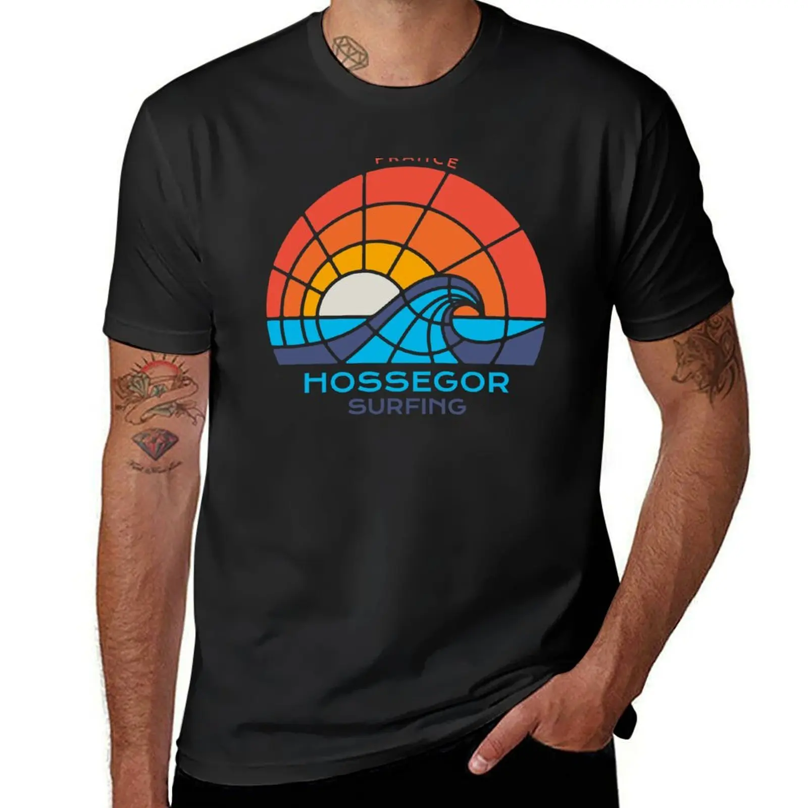 

Hossegor - France - Surfing Beach T-shirt tops blanks cute clothes customs T-shirts for men cotton