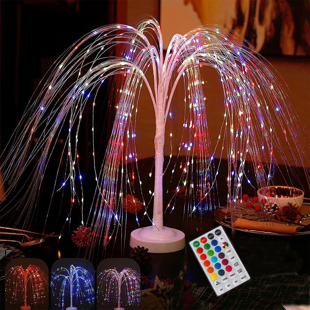 60 LED Willow Tree Lights 16 Color Changing Christmas Lighted Artificial Tree Light With Remote Control For Party Wedding