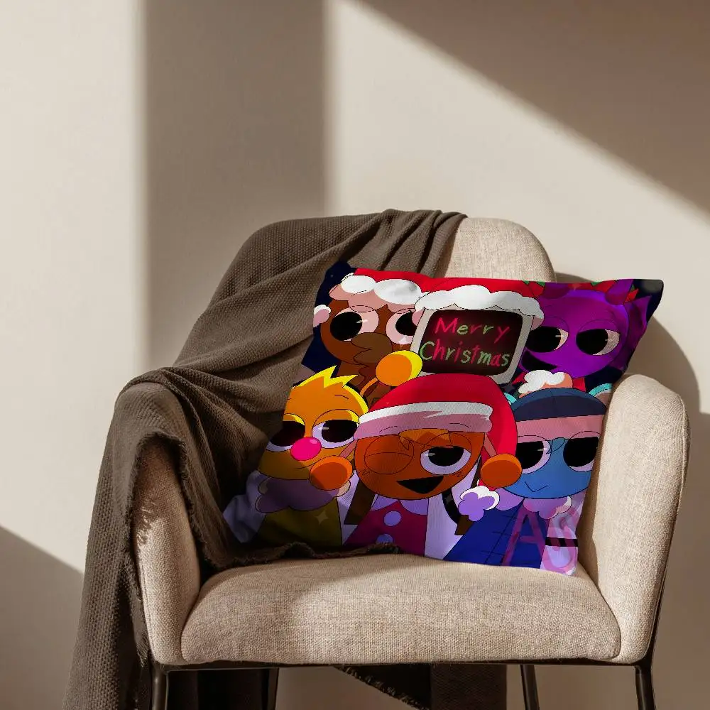 

Funny Christmas S-SprunkiES Square Pillow Bedroom Sofa Leisure Comfort CushionLiving Room Home Decoration