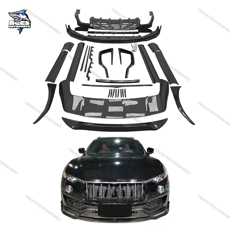 

M Style Carbon Fiber Body Kit for Maserati Levante Front Lip Side Skirts Rear Diffuser Spoiler Wing Splitters Bodykit