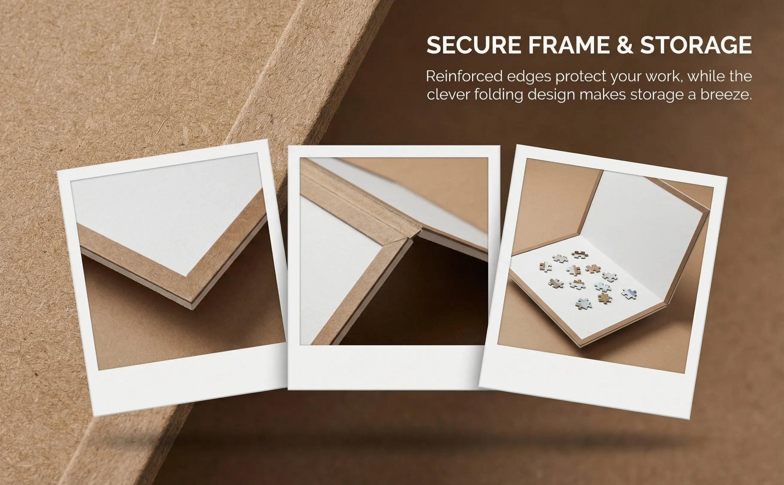 Foldable Puzzle Board Mat Non-Slip Frame Included Portable Organizer Display Storage for Jigsaw Puzzle 24x16 Board