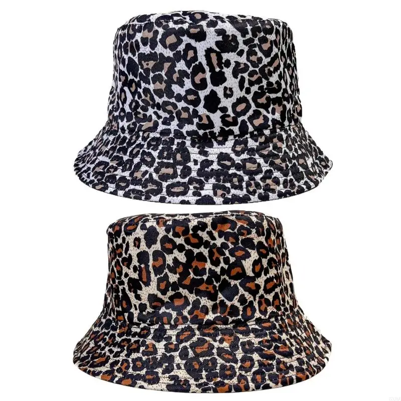

Reversible Animal Pattern Bucket Hat Sun Protective Fisherman Hat For Women 6XDA