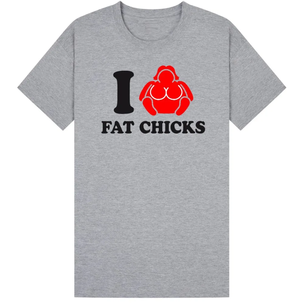 أنا أحب الفراخ الدهون تي شيرت الرجال النساء للجنسين BBW الفتيات الكبيرة السمين السيدات بلايز مضحك طباعة الجولة الرقبة التي شيرت لطيف الجرافيك تيز #2