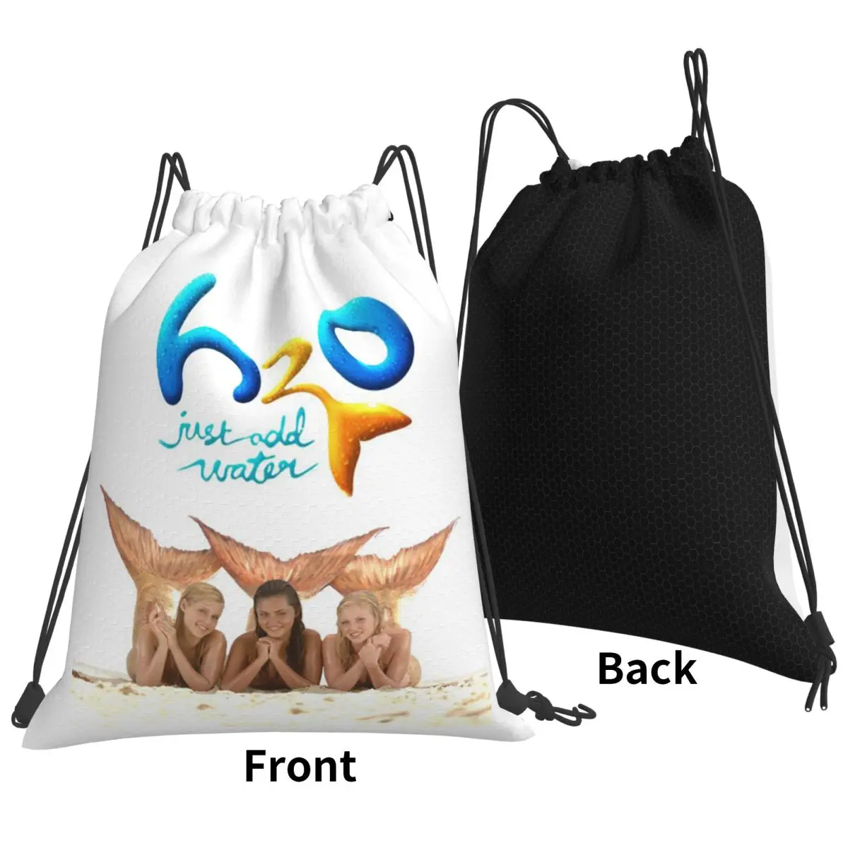 

Cartoon Anime H2O Just Add Water Backpacks Fashion Drawstring Bags Storage Bag Book Bags for Travel Students