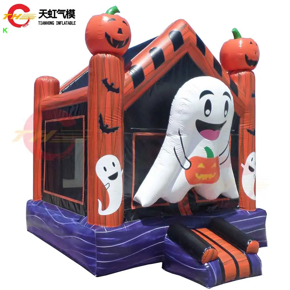 Schnelle Lieferung 13*13ft Halloween Aufblasbare Hüpfer mit Geist Cartoon Kommerziellen Aufblasbare Hüpfburg Schloss für Kinder
