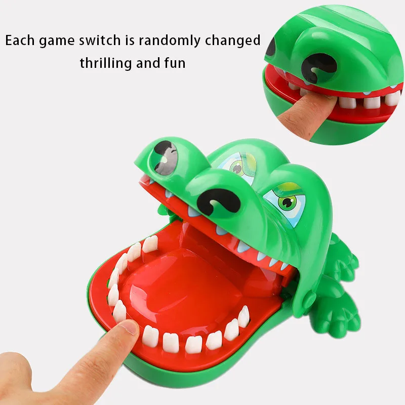 Soft Adhesive Bite Finger Crocodile Toy Parent Child Toy Children Don\'t Hurt Hands Parent Child Gift Toy Male