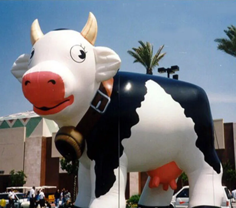 Advertisement Inflatable 3.6 Meter Cow, Giant Inflatable Cow with Bell Free Express Delivery