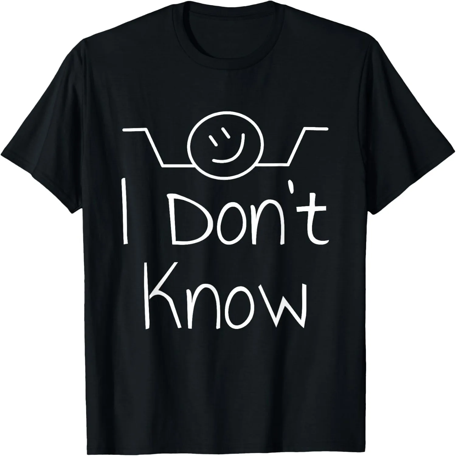 I Don't Know Hand Drawn Shrug Funny Men Women T-Shirt Vintage t-shirt, Everyday wear tee,