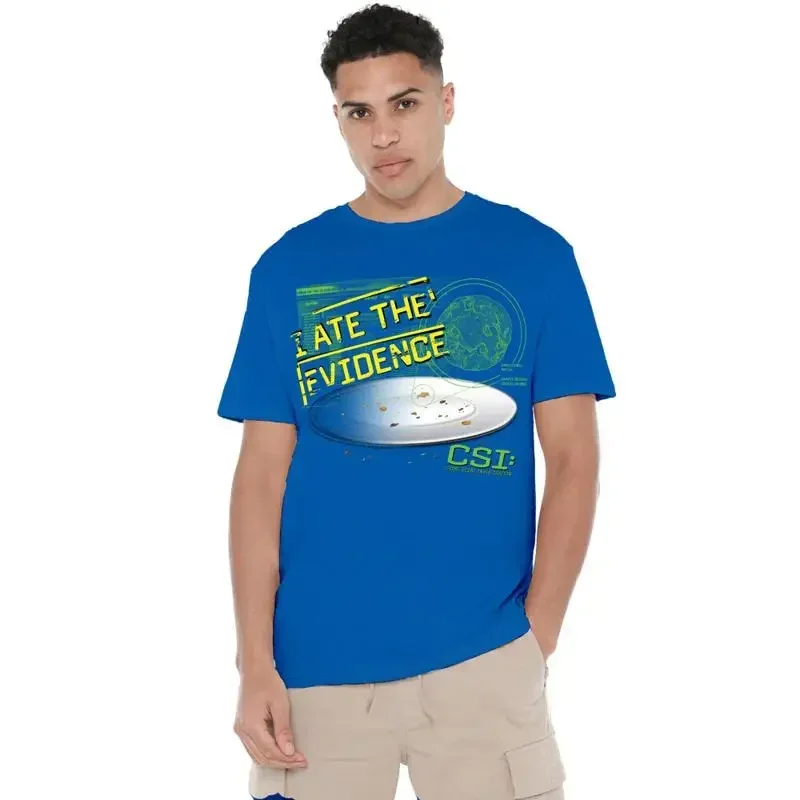 Camiseta Csi I Ate The Evidence S 2Xl Azul real