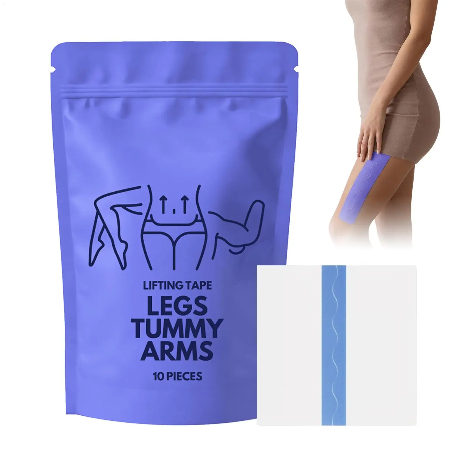 Arm Lift Tape 10 Pieces Sweatproof Adhesive Slim Pads Invisible Body Lift Tape for Women Lady Men Girlfriend Wife Arm Leg