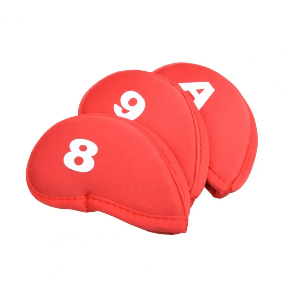 Numbered Golf Club Covers 10pcs Golf Club Headcover Set Driver Iron Putter Protection Covers with Number Durable for Enhanced