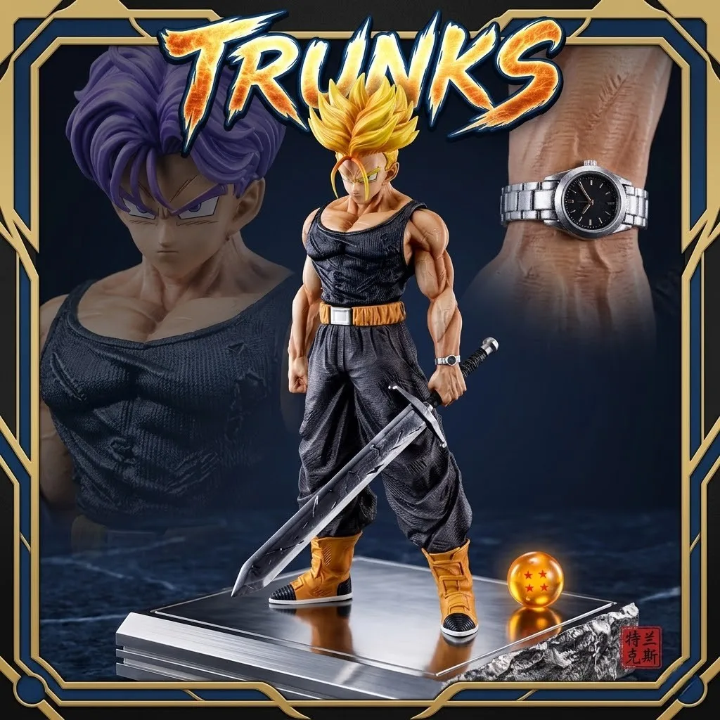 Anime Dragon Ball Super Saiyan premium GK Figure Goku Trunks Vegeta Statue Model Car desktop Ornament Case Decor gift toy