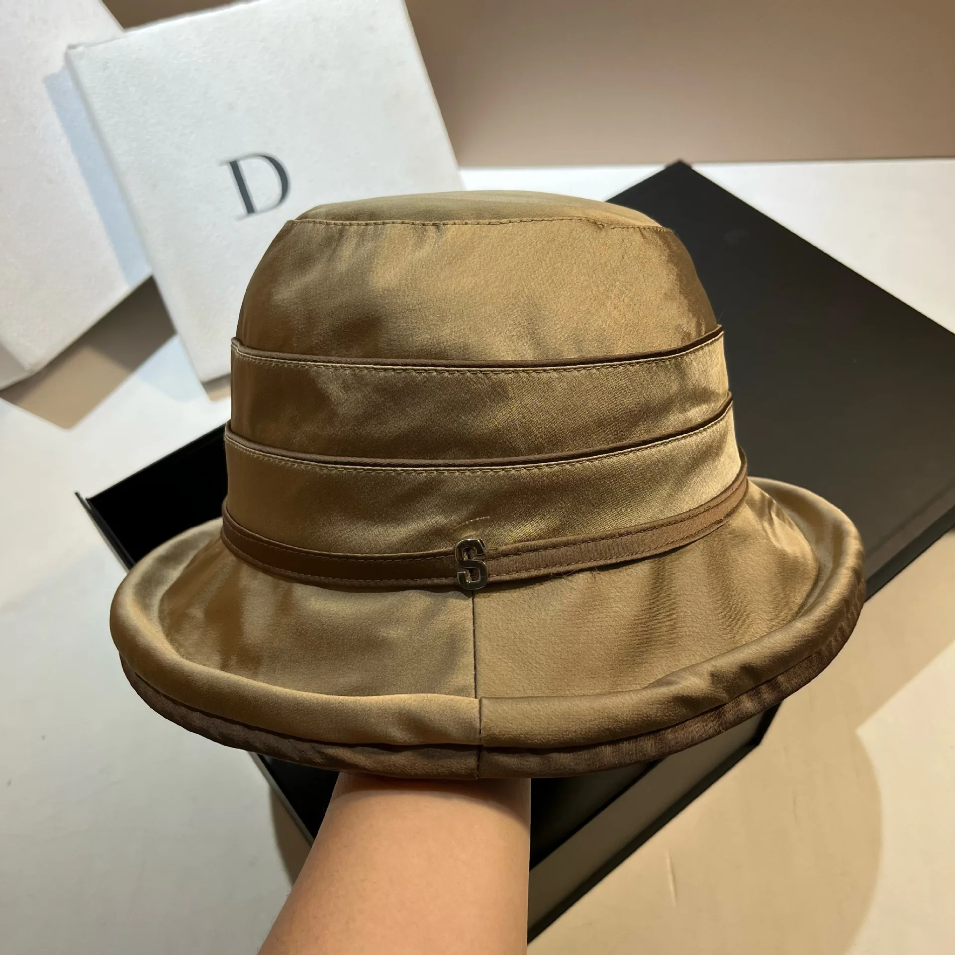Japanese Style Patchwork Satin Bucket Hats for Women Spring Summer Sunscreen Panama Gorras Fisherman Hat Travel Beach Sun Hats