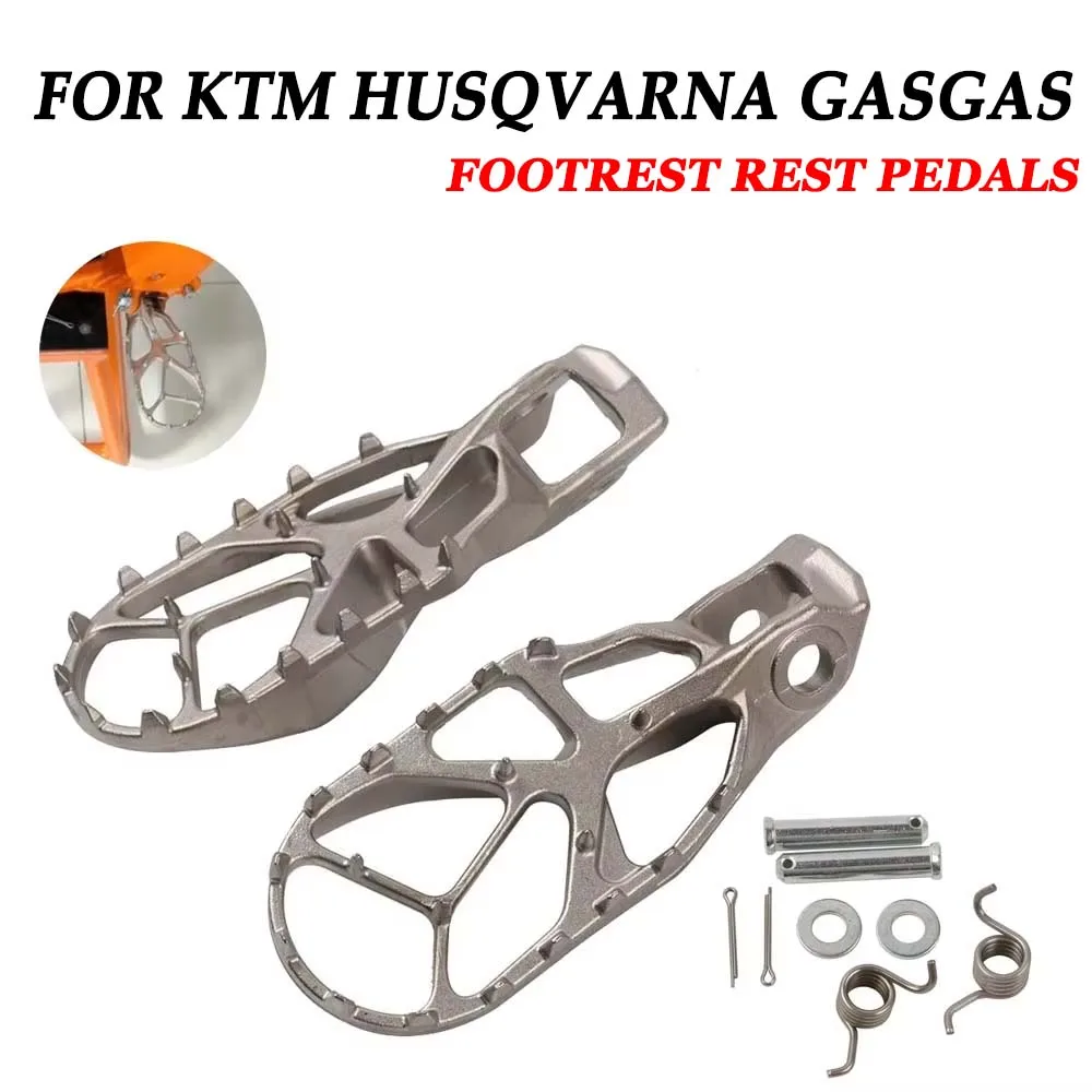 Foot Pegs Foot Rests Pedals For KTM For Husqvarna EXC 300 XCW XC SX F XCFW XWF 125 - 500 FC FX TX TC TE FE GasGas EC EX MC 2024