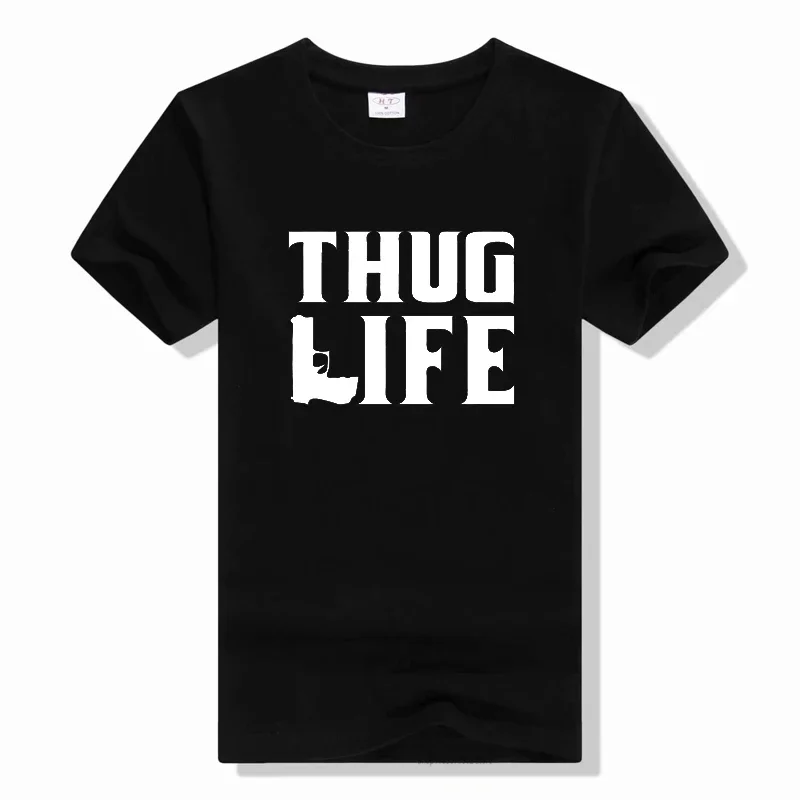 New THUG LIFE TUPAC SHAKUR SAKUR 2PAC Album T-shirt Men Rock Band Hip Hop Tops Tees Short Sleeve T Shirt