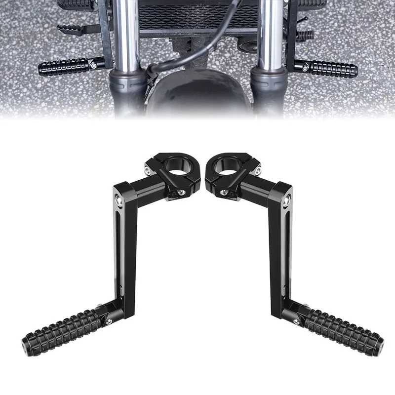 

22-32mm Clamp Universal Clamp Motorcycle Footrests For Honda Rebel 300 CMX300 CM300 CNC Aluminum Rotatable Folding Footpegs