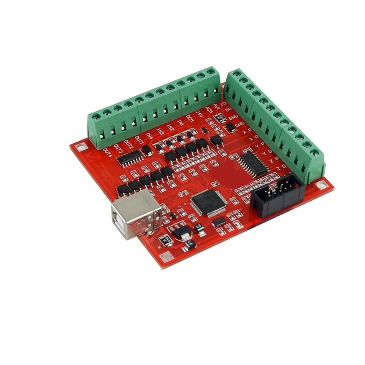 《Factory Direct》Breakout Board Moudle USB for 4- Controller Card Support Stepper and Servo Motor 100Khz with USB Cable and CD