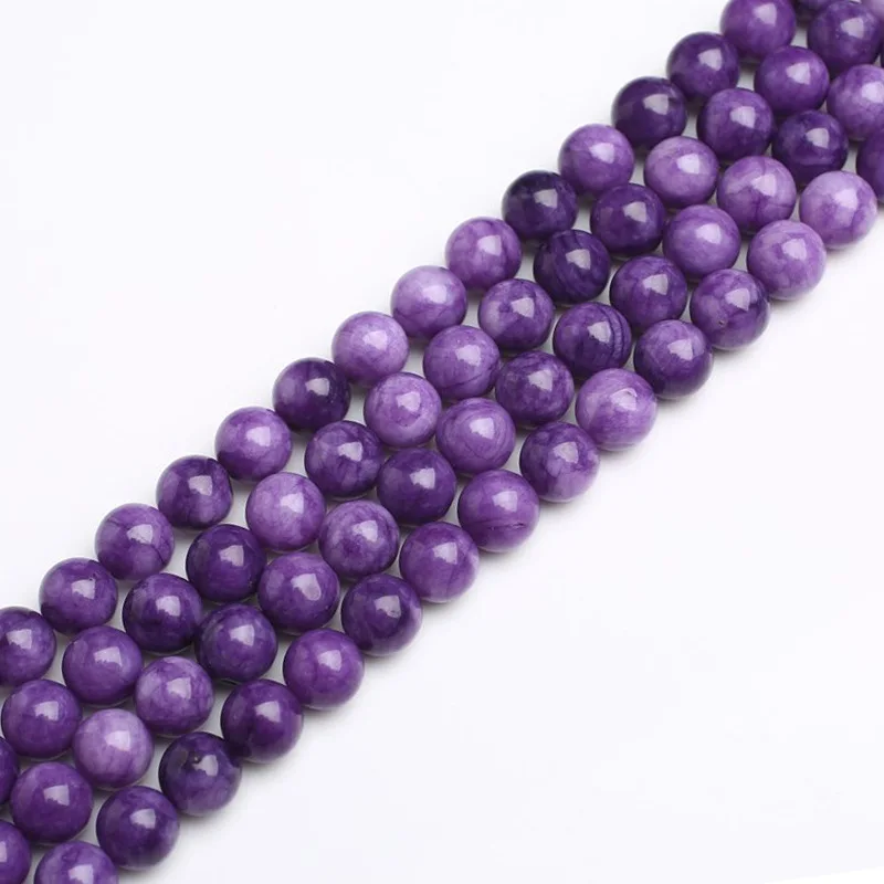 

DIY Loose Beads Handmade Semi-precious Stones Necklace Bracelet Accessories Warm And Natural Charoite Beads Semi-finished 40CM