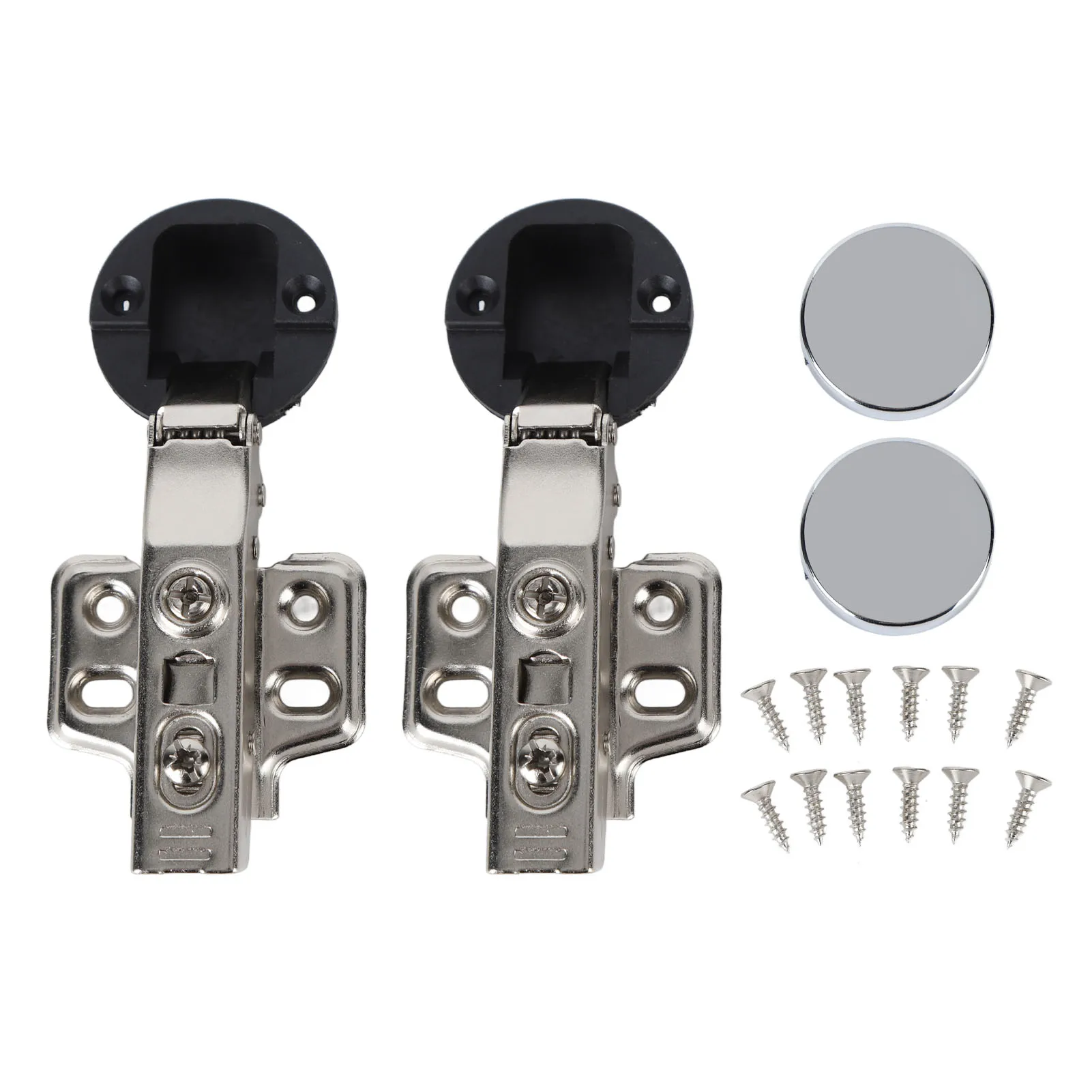 2Set Rvs 201 Kast Glazen Deur Scharnier 35 Cup Glazen Deur Demping Buffer Scharnier