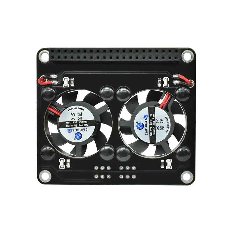 

Raspberry Pi 5 4B Cooling Fan Extension Board Dual Fan Active Cooler with RGB LED