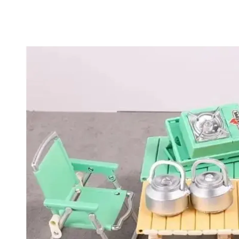 

1:12 кукольный домик, миниатюрный набор для кемпинга и пикника, складной стул, газовая плита, модель декора, игрушка, аксессуары для кукольного дома