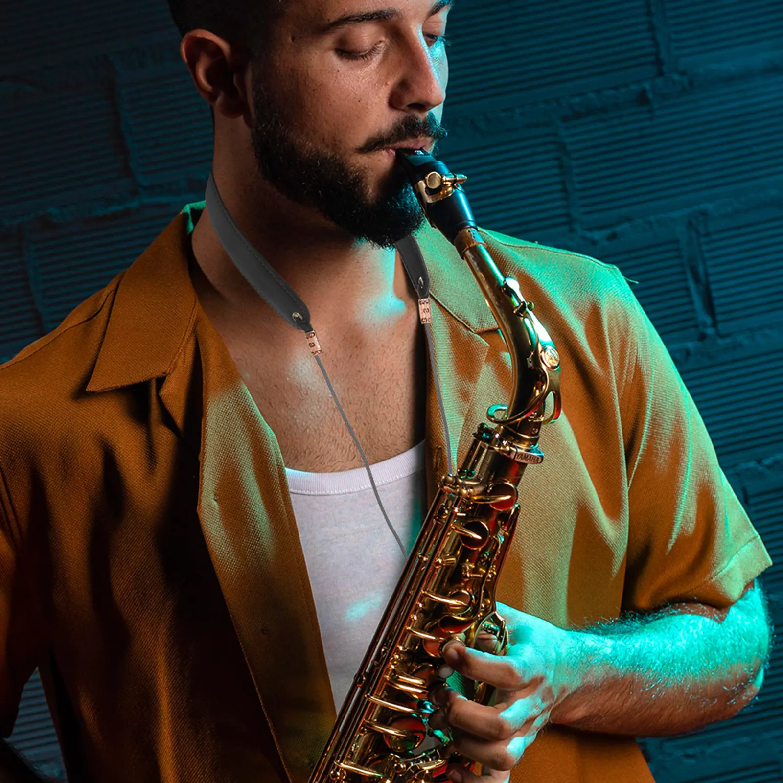 

Регулируемый ремень для саксофона с удобной мягкой подкладкой для альт-саксофона, тенор-саксофона, баритон-саксофона, сопрано-саксофона, кларнета, аксессуары для музыкальных инструментов