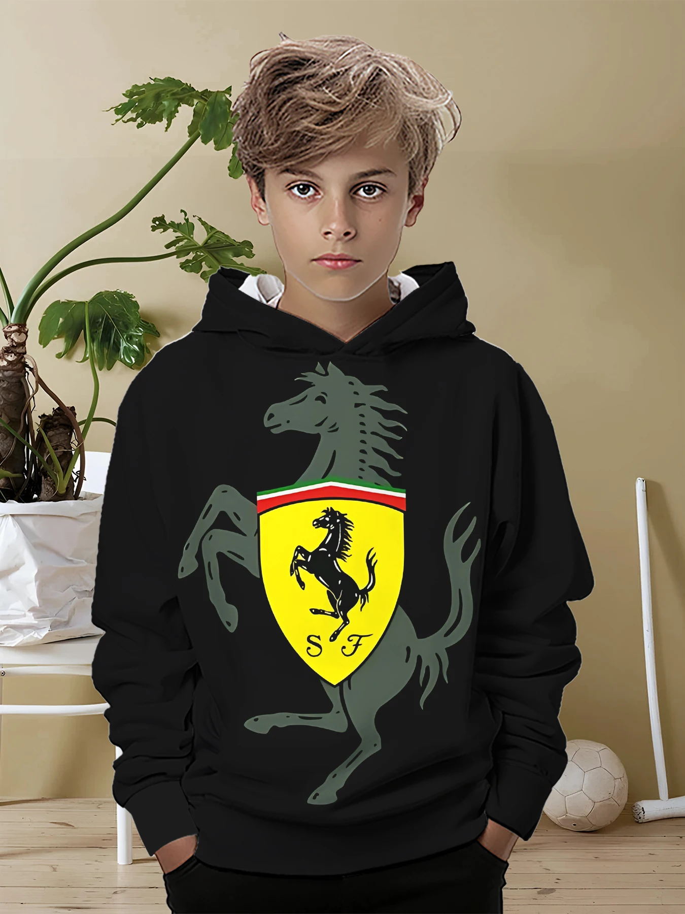 Cool racing supercar 3D Print All Seasons Casual Sweatshirt Cool Pullover Tops-f-F-feRRari-I-i-Unisex Clothes Boy Girl Hoodies