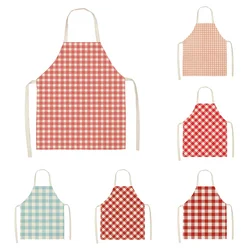 Women's kitchen apron Linen man Children's Big size Child girl Waterproof boho Half Work Coffee simple Modern geometric pattern