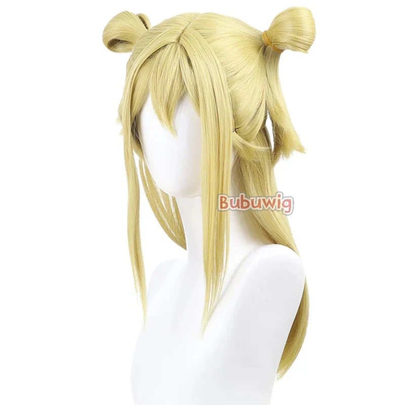 Bubuwig Synthetic Hair Lucy Heartfilia Cosplay Wigs Fairy Tail Lucy Heartfilia Chinese 50cm Long Blonde Cos Wig Heat Resistant