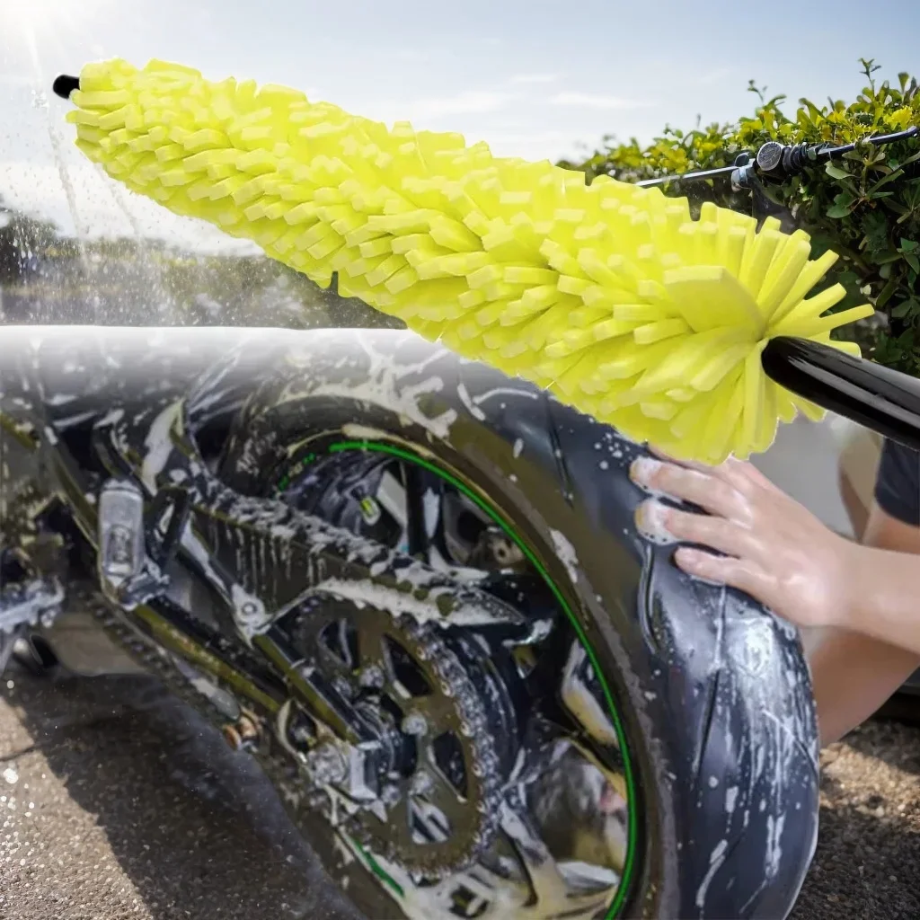 

Губчатая щетка 29 см — шайба обода колеса мотоцикла для автомобильных колпаков и чистки велосипедов с ручкой