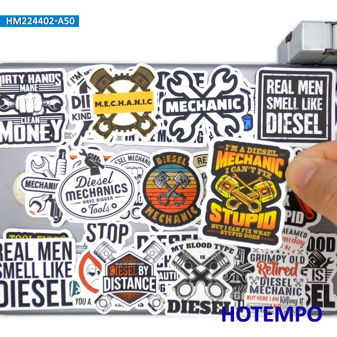 20/30/50PCS Diesel Mechanic Stickers Repairman Slogan Retro Decals for Helmets Laptop Phone Luggage Motorcycle Bike Car Sticker