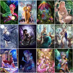 CHENISTORY Oil Painting By Numbers Fairy Drawing On Canvas Pictures By Numbers Handpainted Painting Number Personalized Gift