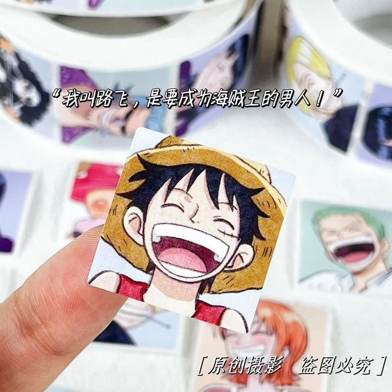 One Piece 500 Pieces Creative Stickers Toy Luffy Law Zoro Chopper Sanji Nami Robin Brook Decorative Wall Sticker Kids Gifts