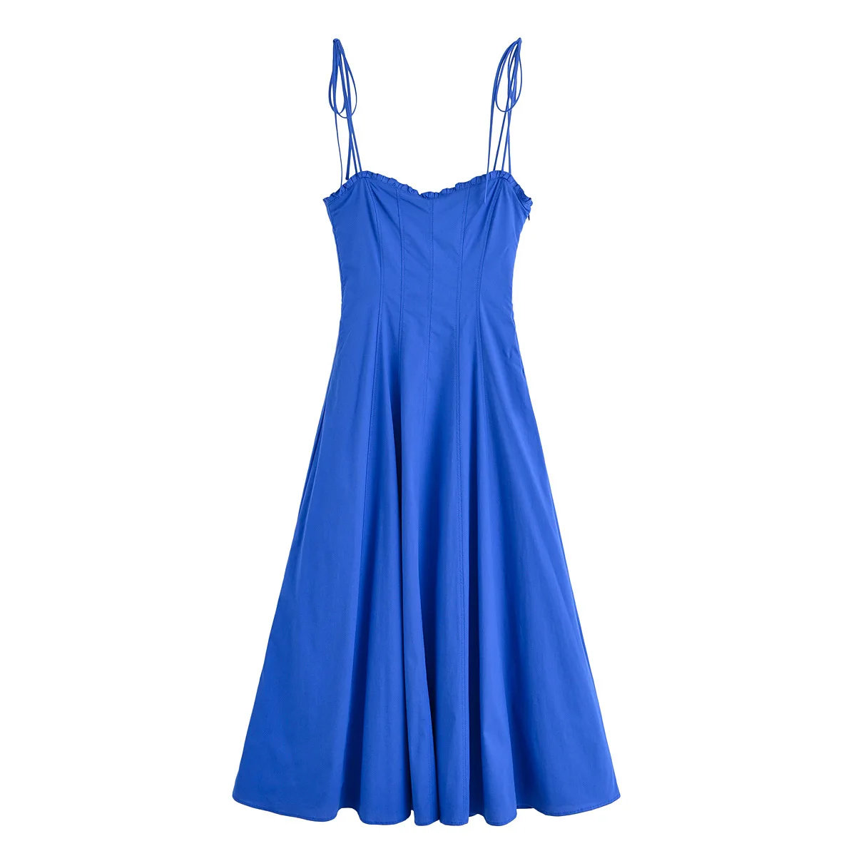 Französisches Vintage-Y2K-Frühlingsstil, schlankmachendes, tailliertes Tank-Langkleid, europäische und amerikanische Mode, einfarbig, elegant