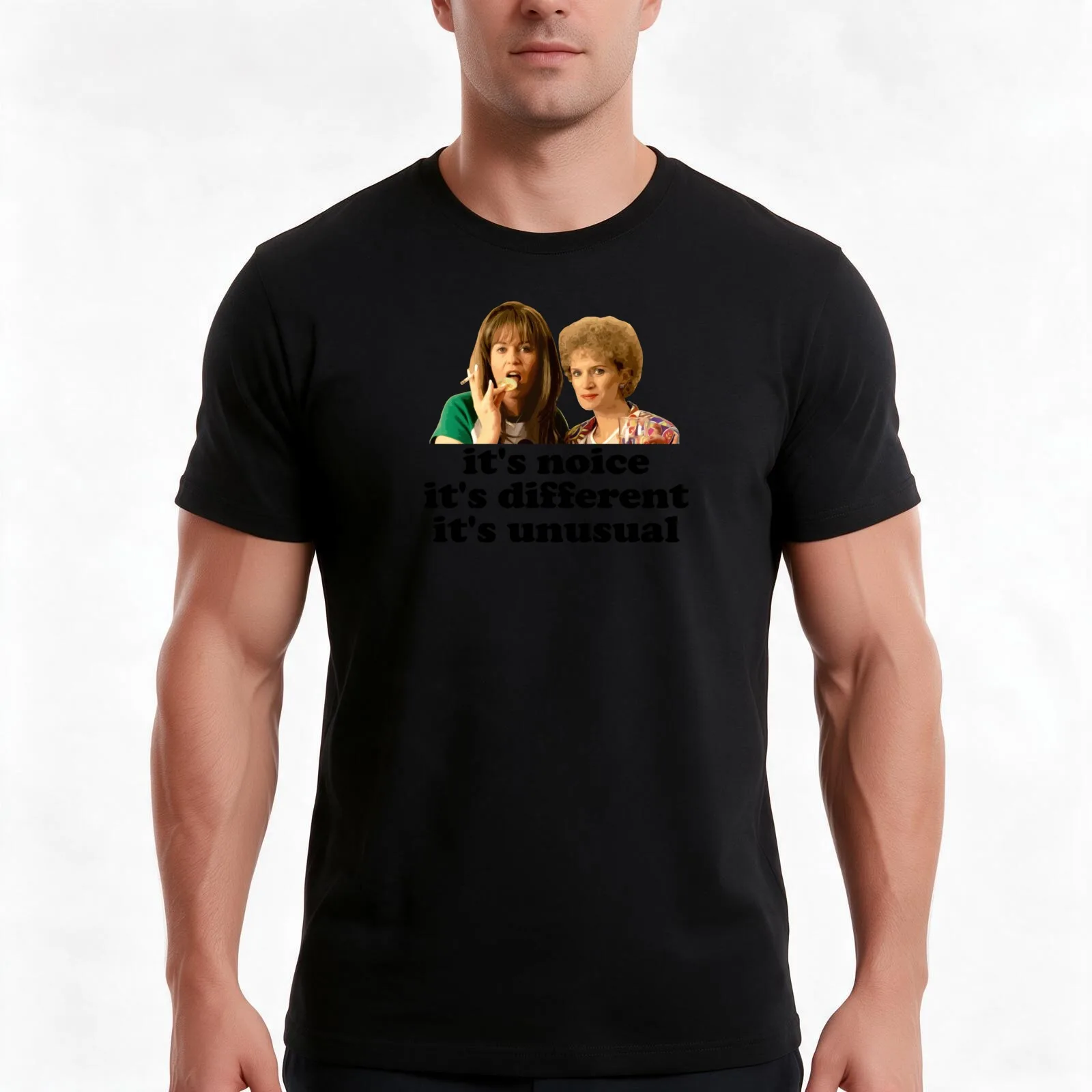 it's nice, it's different, it's unusual T-Shirt, Summer Casual Cotton Tee, Oversized Streetwear Tops, Vintage Graphic Print