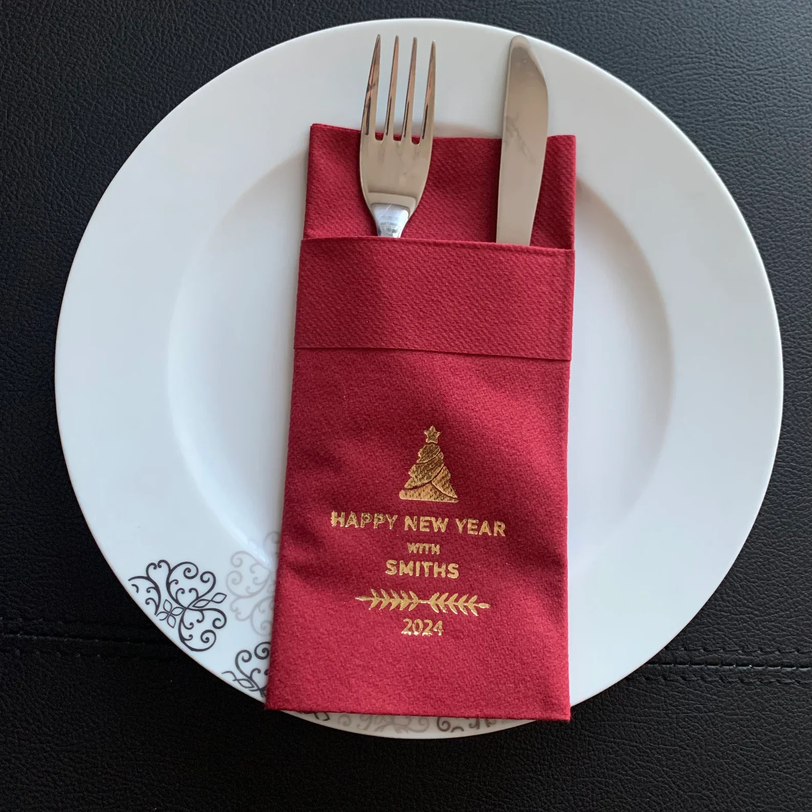 50pcs Red Pocket Christmas Napkins, Linen LikeDisposable Cloth Like Dinner Napkins, Custom Napkins, Soft, Absorbent, Parties, Ne