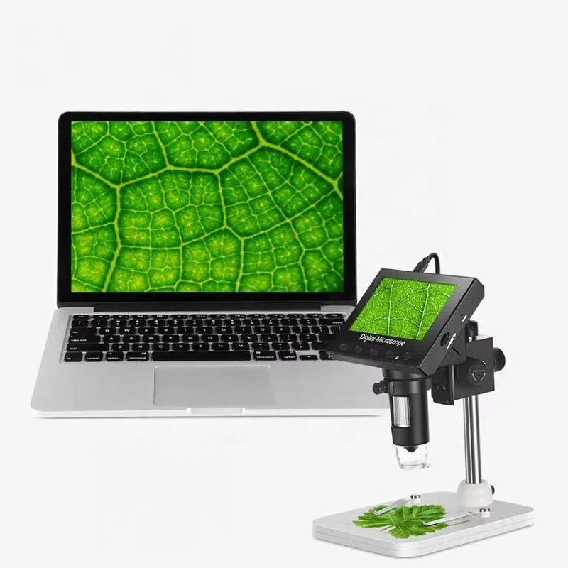 1000X Magnifier 2MP Portable 4.3 Inches LCD Digital USB Microscope HD 1080p Screen with Dual Rechargeable Set Soldering