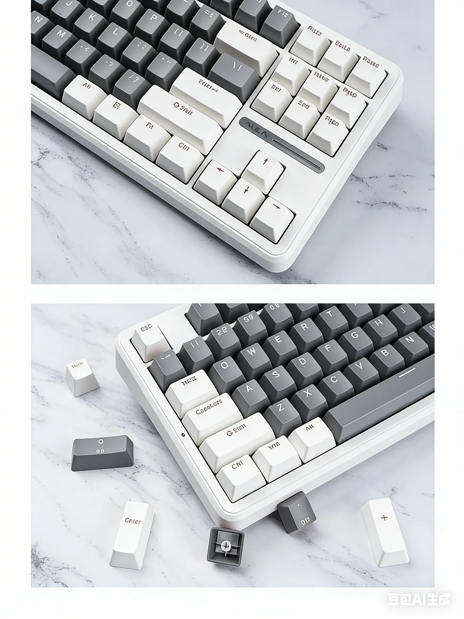 Keycaps PBT 104 Keys OEM Profile Dual Color Injection Molding Process Spherical Keycap For Cherry MX Switch